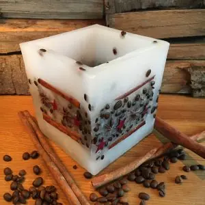 Holzwindlicht – Kaffee, Sternanis und Holzsterne